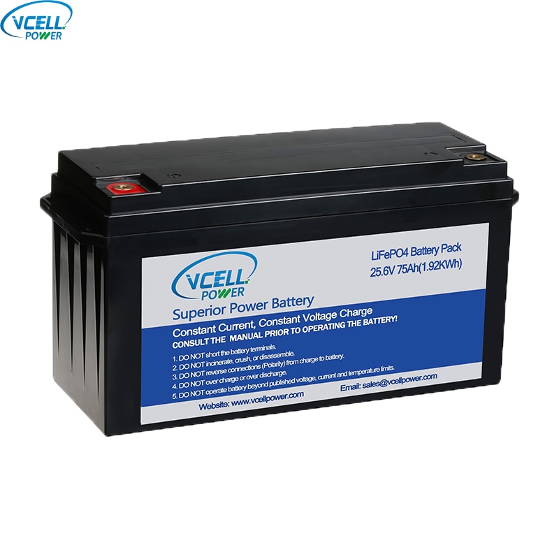 Batería LiFePO4 de ciclo profundo de 24 V y 75 Ah