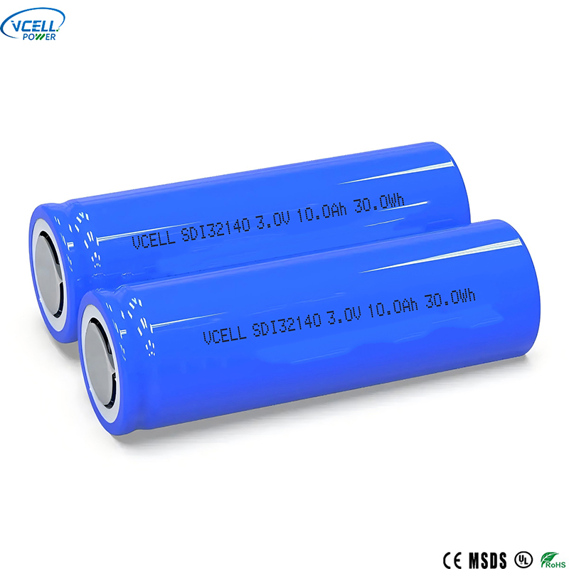 Batería cilíndrica de iones de sodio de 3.0V 10Ah 32140