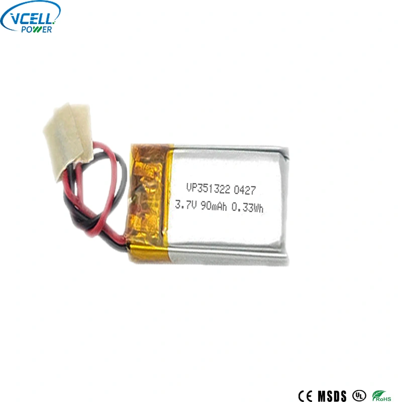 351322 Batería LiPO recargable de 3,7 V 90 mAh