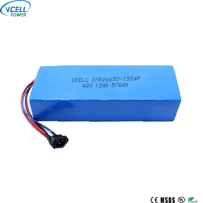 batería de 48V 12Ah 26650 Ebike LiFePO4