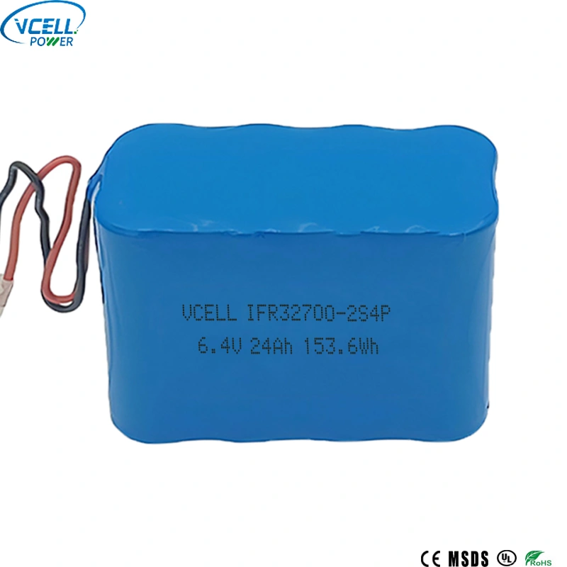 Batería recargable LiFePO4 de 6,4 V 24 Ah