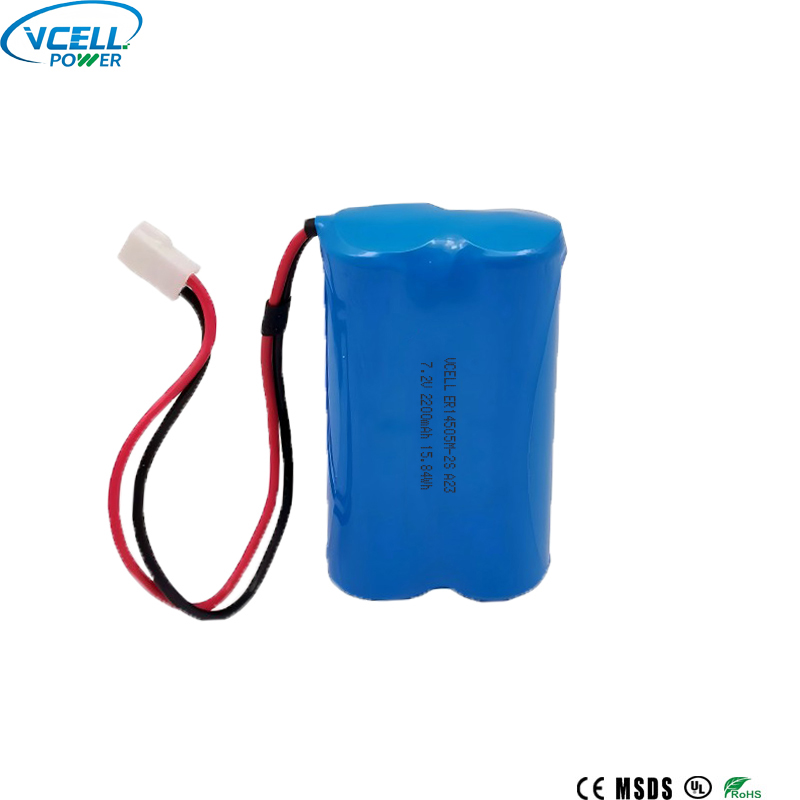 Paquete de batería primaria de litio de 7,2 V 2200 mAh ER14505-2S